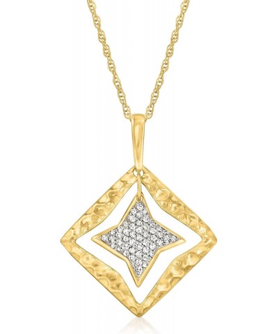 0.25 ct. t.w. Pave Diamond Star Pendant Necklace in 18kt Gold Over Sterling. 18 inches $71.23 Necklaces