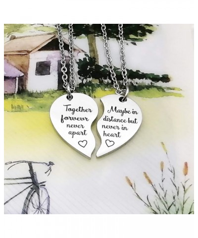 2 PCS BFF Necklace Gift Best Friends Forever Always Angel Together Forever Never Apart Puzzle Heart Pendant Set of 2 Gifts Fr...