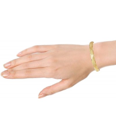 10k Gold Tubular Engraved X Flex Bangle Bracelet 7 or 8 Inches 7.0 Inches Yellow-Gold $145.78 Bracelets