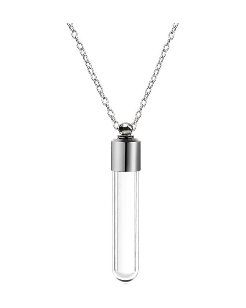 Urn Necklace for Ashes Glass Vial Necklace Stainless Steel Urn Necklace for Women Men Blood Vial Perfume Bottle Pendant Neckl...