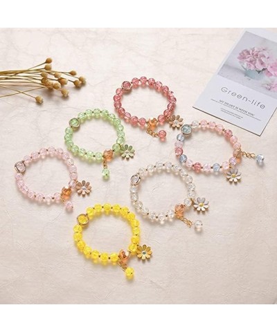 Flower Bracelets for Women Teen Girls Cute Daisy Charm Bracelets Little Girls Flower Beaded Bracelets Jewelry Bracelets Gifts...