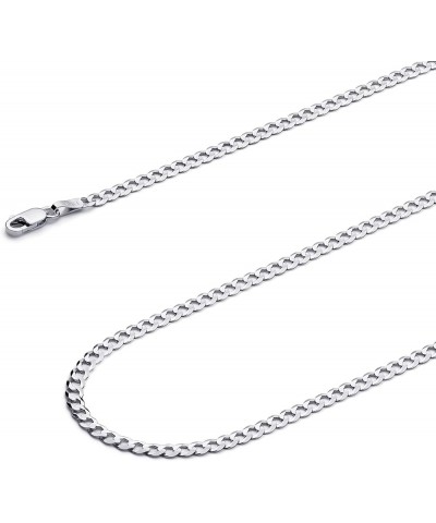 14K Solid Gold Cuban Link Curb Chains (Select Options) 20 Inches White Gold $1.00 Necklaces