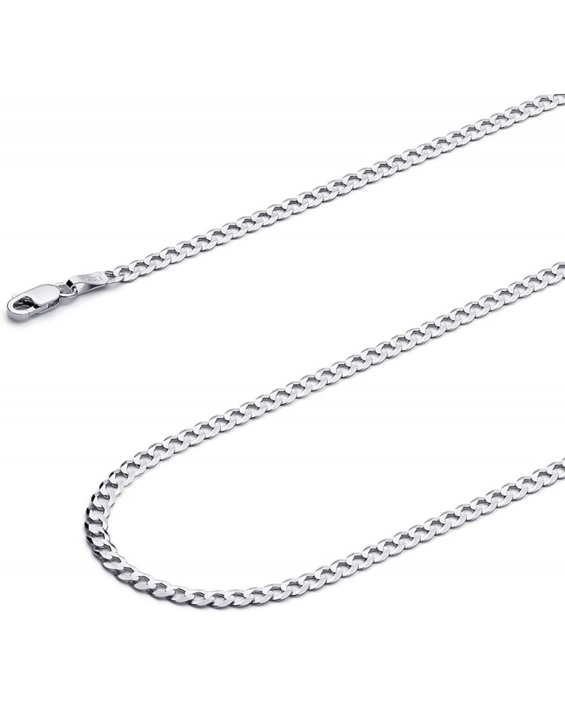 14K Solid Gold Cuban Link Curb Chains (Select Options) 20 Inches White Gold $1.00 Necklaces