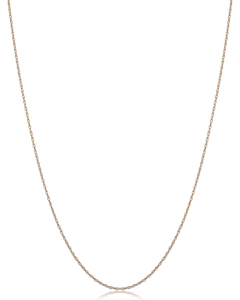 Real 14k Rose Gold Rope Chain Pendant Necklace for Women (0.7 mm, 0.9 mm, 1 mm or 1.3 mm) 18 inches 0.7 mm wide $26.51 Necklaces