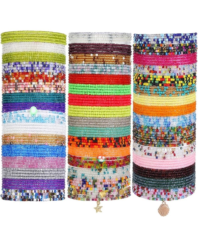 Waist Beads for Women Colorful Beaded Body Chain Elastic String Waist Chain Beach Bikini Belly Chains Summer Jewelry for Wome...