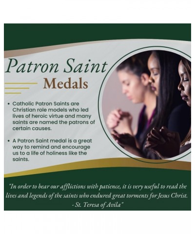 Small Oval Catholic Patron Saint Medal Bulk Silver Oxidized Medal Charm, Pack of 5 Medals Saint Patrick $8.15 Pendants