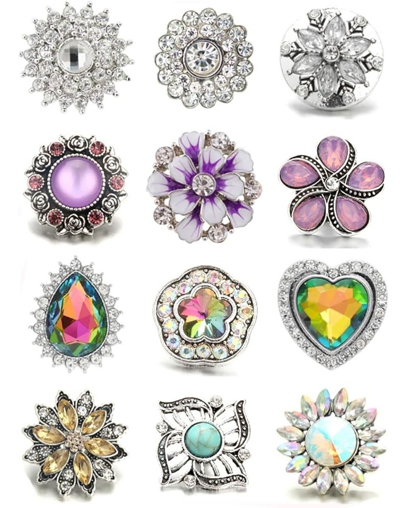 12pcs 20mm Snap Button Chunk Jewelry Charms Snap Bracelet Accessories for Women (8) 2 $9.87 Bracelets