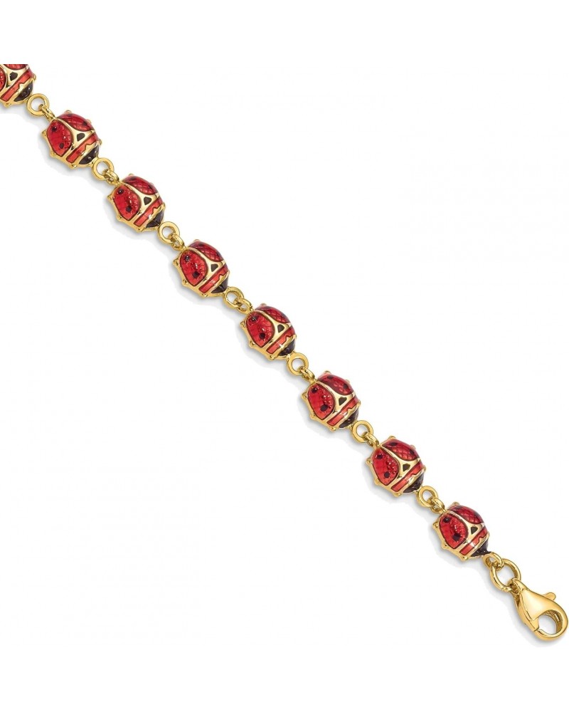 Enamel and Resin Ladybug Bracelet in 14K Yellow Gold $201.19 Bracelets