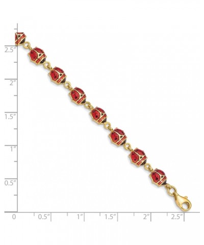 Enamel and Resin Ladybug Bracelet in 14K Yellow Gold $201.19 Bracelets