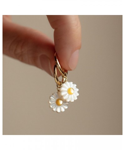 The Summer I Turned Pretty Daisy Charm Huggie Hoop Earrings $30.80 Earrings