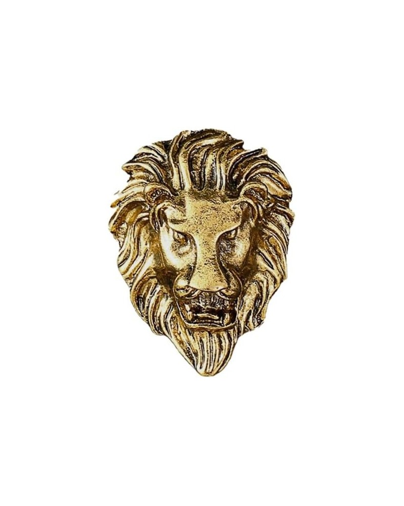 Vintage Lion Face brooch pin, Animal Brooch pin,Punk Lion Brooch pin，West trim stud, shirt stud,Suit pin, lapel pin for women...