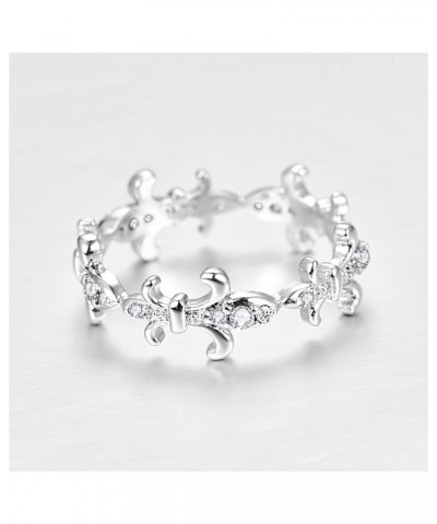 Jewelery for Women Cubic Zirconia Solitaire Silver Plated Ring Jewelry for Wedding Engagement White $4.15 Rings