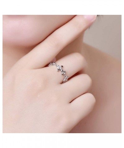 Jewelery for Women Cubic Zirconia Solitaire Silver Plated Ring Jewelry for Wedding Engagement White $4.15 Rings