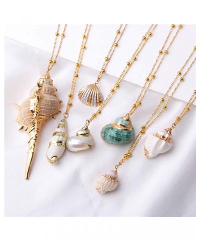 Bohemian Women Beads Conch Cowrie Shell Pendant Chain Necklace Jewelry Gift,Girls Jewelry Necklace for Women 6 $2.95 Necklaces