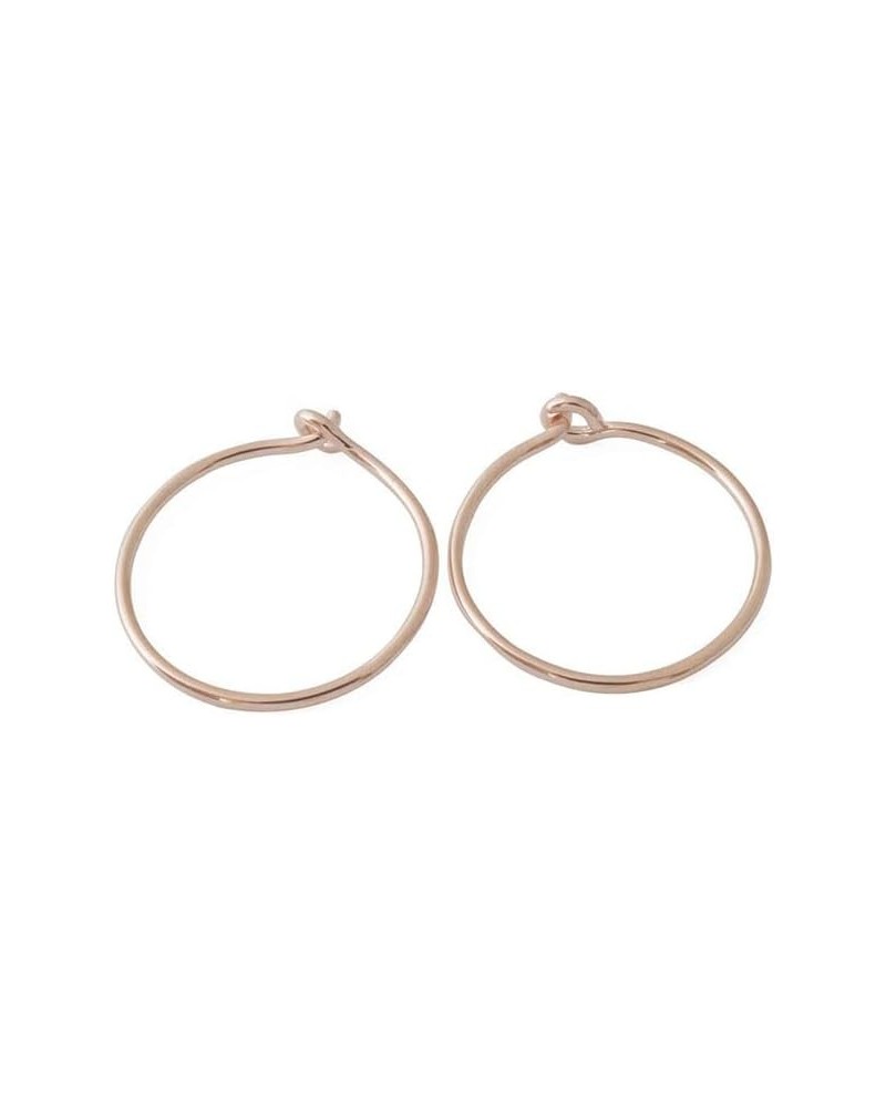 Everyday Hoops in Gold, Rose Gold, or Silver | Minimalist, Delicate Jewelry Medium Rose Gold $11.14 Earrings