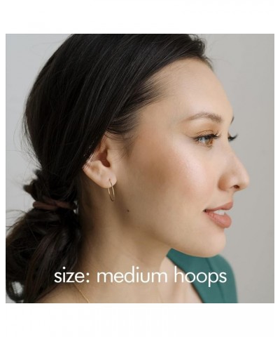 Everyday Hoops in Gold, Rose Gold, or Silver | Minimalist, Delicate Jewelry Medium Rose Gold $11.14 Earrings