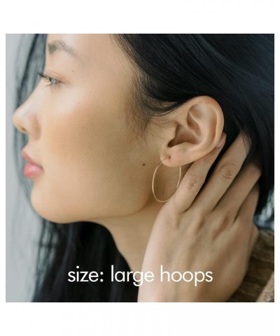 Everyday Hoops in Gold, Rose Gold, or Silver | Minimalist, Delicate Jewelry Medium Rose Gold $11.14 Earrings