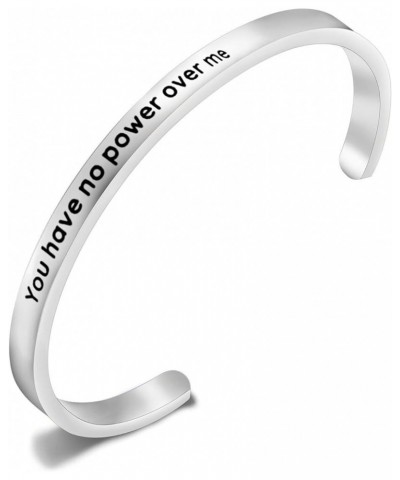 You Have No Power Over Me Inspirational Cuff Bangle Bracelets for Women Movie Gift No Power Over $10.14 Bracelets