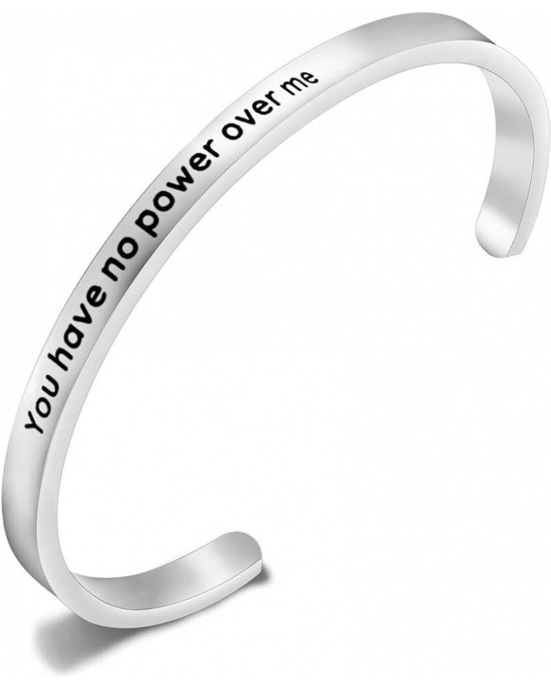 You Have No Power Over Me Inspirational Cuff Bangle Bracelets for Women Movie Gift No Power Over $10.14 Bracelets