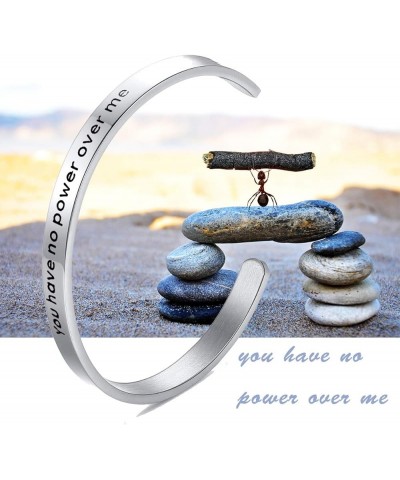 You Have No Power Over Me Inspirational Cuff Bangle Bracelets for Women Movie Gift No Power Over $10.14 Bracelets