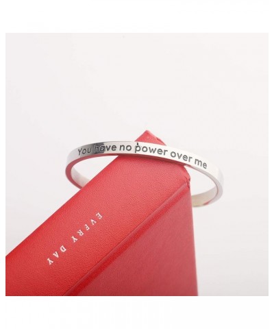 You Have No Power Over Me Inspirational Cuff Bangle Bracelets for Women Movie Gift No Power Over $10.14 Bracelets