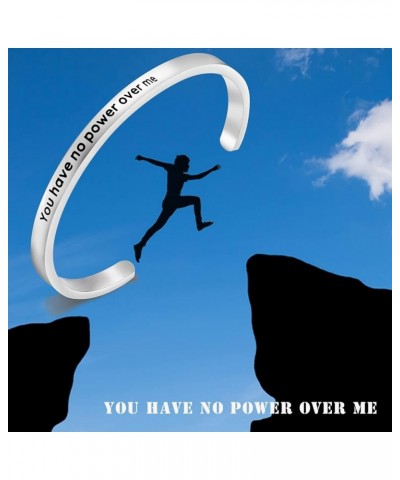 You Have No Power Over Me Inspirational Cuff Bangle Bracelets for Women Movie Gift No Power Over $10.14 Bracelets