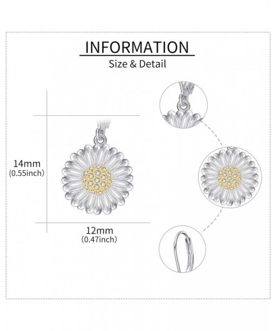 Daisy Earrings Sterling Silver Leverback Daisy Dangle Drop Earrings Daisy Flower Jewelry for Women Girls $19.59 Earrings