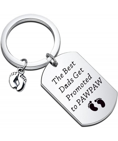 New PAWPAW Gift The Best Dads Get Promoted to PAWPAW Dog Tag Keychain Pawpaw $7.19 Pendants