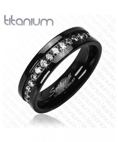 His and Her 3 Piece Black Stainless Steel and Titanium Wedding Engagement Ring Band Set Size Women's 06 Men's 09 $21.03 Sets