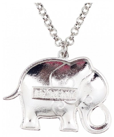 Enamel Alloy Cute Elephant Necklace Animals Pendant Novelty Jewelry Gifts for Women Girls Charms Blue $8.31 Necklaces