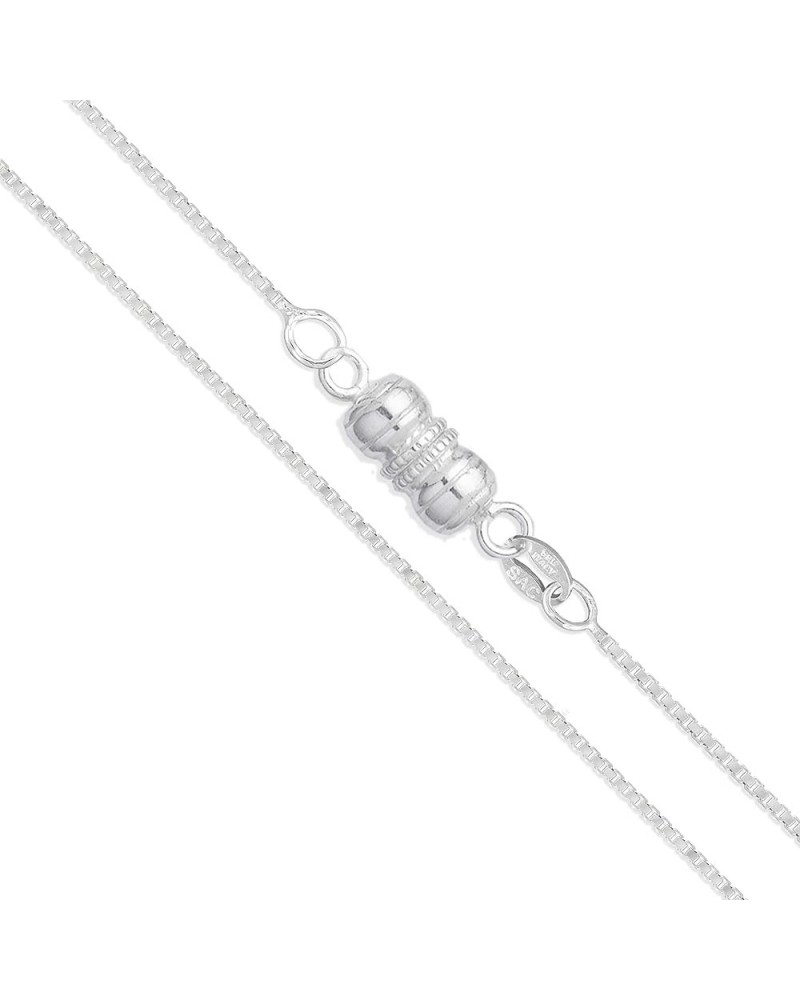 CHOOSE YOUR CLASP Sterling Silver 0.8mm Box Chain Necklace 15.0 Inches Magnetic Clasp $12.48 Necklaces