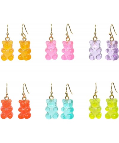 Gummy Bear Earrings for Girls | Womens Dangle Earring | Colorful Gummy Bear Drop Earrings | Cute Funny Earrings for Women Gif...