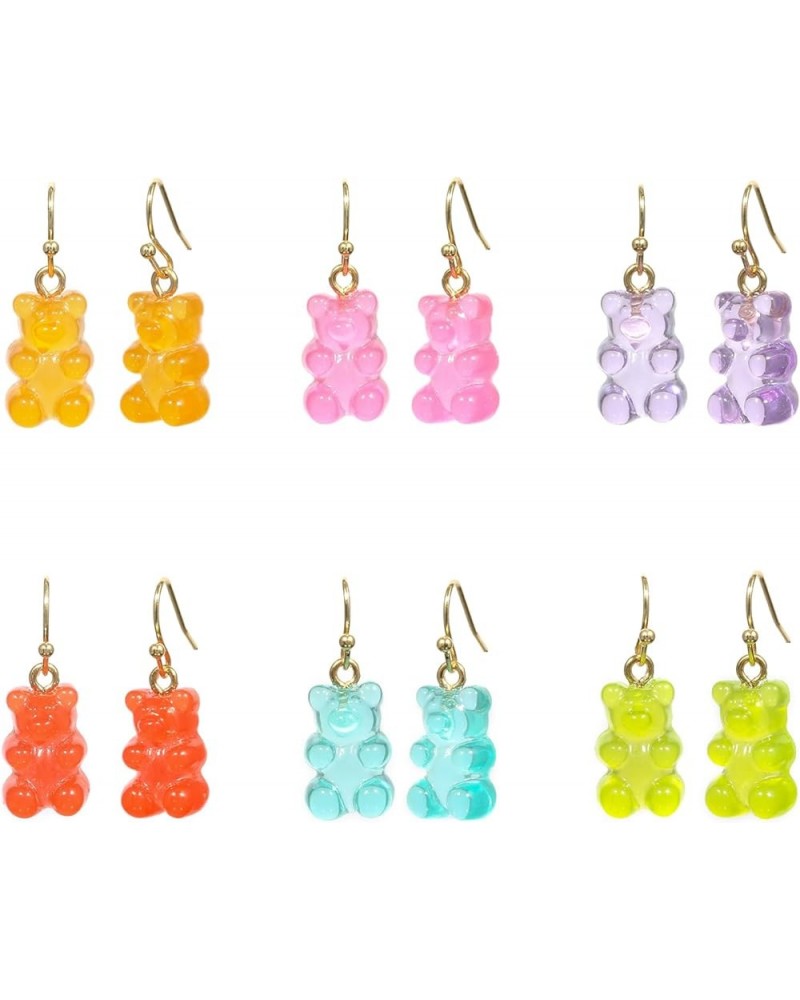 Gummy Bear Earrings for Girls | Womens Dangle Earring | Colorful Gummy Bear Drop Earrings | Cute Funny Earrings for Women Gif...