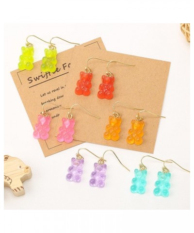 Gummy Bear Earrings for Girls | Womens Dangle Earring | Colorful Gummy Bear Drop Earrings | Cute Funny Earrings for Women Gif...