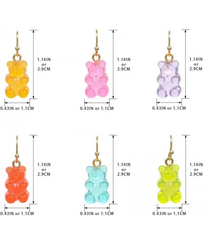 Gummy Bear Earrings for Girls | Womens Dangle Earring | Colorful Gummy Bear Drop Earrings | Cute Funny Earrings for Women Gif...