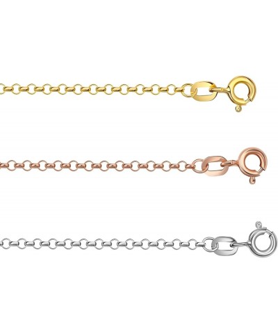 10K Yellow Gold 2.0MM Round Rolo Link Chain Necklace - Made in Italy 18 Rose $58.27 Others