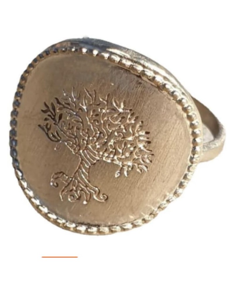 HUKQBUNX 18K gold tree of life creative fashion women personality fresh tree shape men and women universal ring size 6-10 $10...