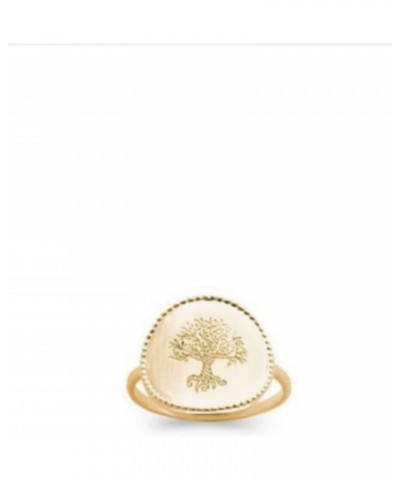 HUKQBUNX 18K gold tree of life creative fashion women personality fresh tree shape men and women universal ring size 6-10 $10...