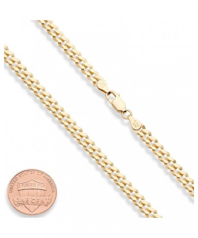 Solid 18K Gold Over 925 Sterling Silver Italian 5mm Diamond-Cut Cuban Link Curb Chain Necklace for Women Men, Made in Italy L...