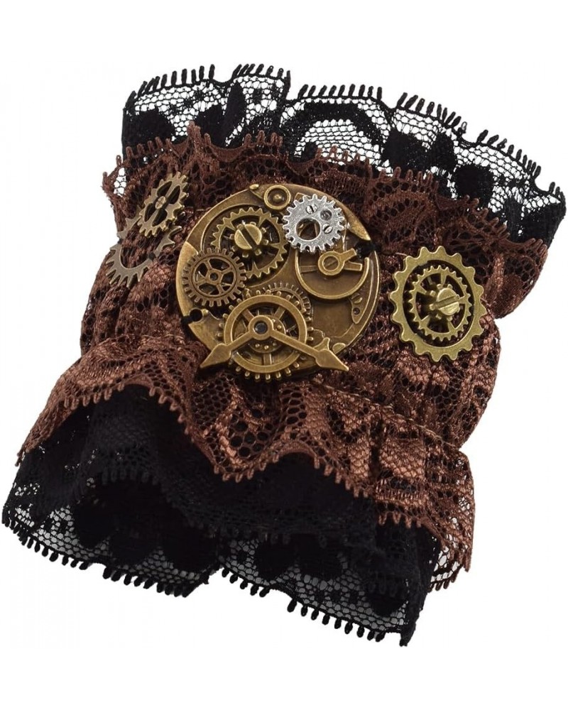 Steampunk Lace Cuff Bracelet Brown 2(1pc) $7.50 Bracelets