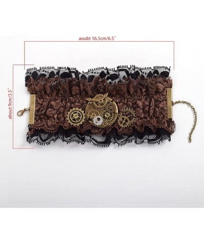 Steampunk Lace Cuff Bracelet Brown 2(1pc) $7.50 Bracelets