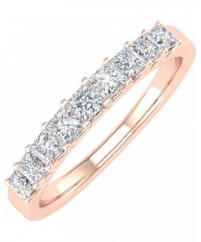 1/2 Carat Princess Cut Diamond Wedding Band Ring in 14K Gold (I1-I2 Clarity) Rose Gold $150.15 Bracelets