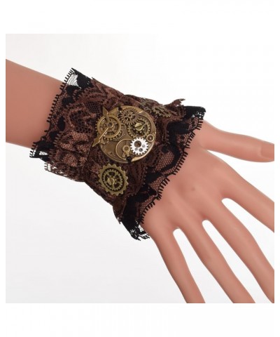 Steampunk Lace Cuff Bracelet Brown 2(1pc) $7.50 Bracelets