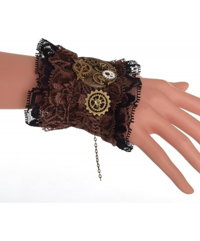 Steampunk Lace Cuff Bracelet Brown 2(1pc) $7.50 Bracelets