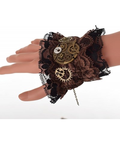 Steampunk Lace Cuff Bracelet Brown 2(1pc) $7.50 Bracelets