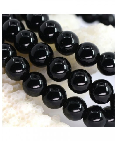 Gem Semi Precious Gemstone 6mm Round Beads Stretch Bracelet 6.5 Inch Black Agate $10.00 Bracelets