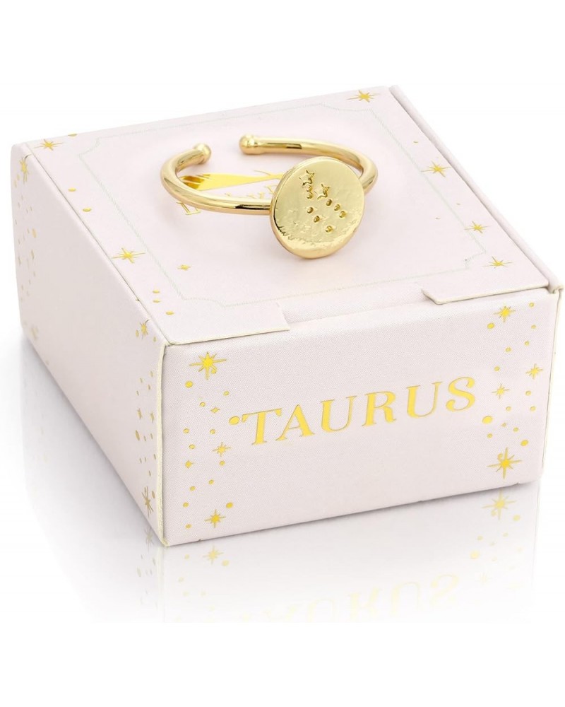 Zodiac Sign Ring Gift Constellation Gifts for Women and Teen Girls, 14K Gold-Dipped Star Sign Ring, One Size Taurus $11.26 Rings