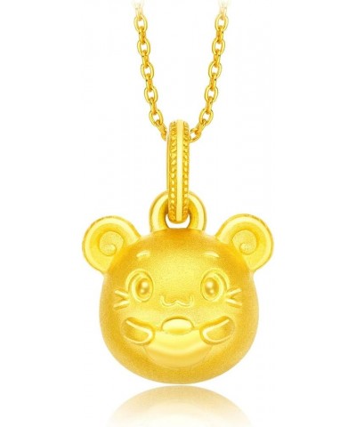 999 Pure 24K Gold Chinese Zodiac Rounded Face Pendant Rat $94.30 Pendants