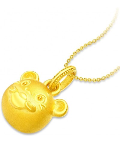 999 Pure 24K Gold Chinese Zodiac Rounded Face Pendant Rat $94.30 Pendants