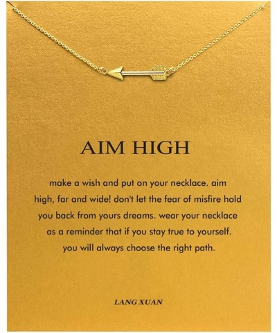 Friendship Anchor Compass Necklace Good Luck Elephant Pendant Chain Necklace with Message Card Gift Card Gold Arrow $6.95 Nec...